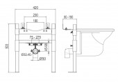 618547 OLI Eco Bidet Sanitarblock| инсталляция скрытого монтажа для биде