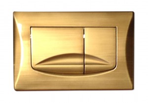 658508 OLI RIVER | клавиша смыва для унитаза (цвет золото) ― Сан-Топ