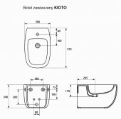 Opoczno OK-02-005 Kioto | биде подвесное