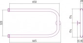 Сунержа П-образный 00-0003-3265 | водяной полотенцесушитель 320x650