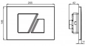 Sanit S707 | клавиша смыва для унитаза (цвет хром)