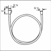 Kludi 610700500N Logoflex Eco | шланг 1,6 м