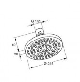 Kludi 665110500N A-Qa | верхний душ 250 мм