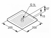 Kludi 665300500N A-Qa | верхний душ 200x200 мм