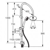 Kludi 616770500N Zenta Dual Shower System | душевой комплект