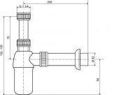 SANIT 31.008 бутылочный сифон для раковины 