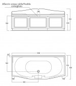 Simas Arcade PLRN 18 | боковая панель для ванны (орех)