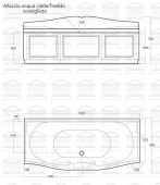 VAT18 Simas Arcade | ретро ванна пристенная 1800х800