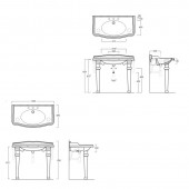 Simas AR874 Arcade | раковина подвесная 1050x560