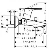 Hansgrohe Focus E2 31940000 | смеситель для ванны