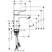 Hansgrohe Metris 31080000 | смеситель для раковины