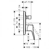 Hansgrohe Metris Classic 31485000 | смеситель для ванны