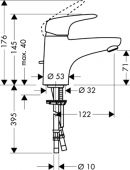 Смеситель для раковины Hansgrohe Metris E 31070000