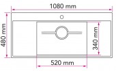 Stala Desire MonoEdge G52-108-M | мойка для кухни с крылом 52x34