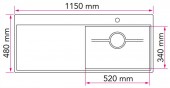 Stala Desire MonoEdge G52-115-R | мойка для кухни с крылом 52x34 (правая)