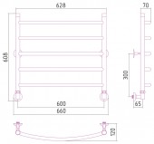 Стилье (Сунержа) Аксиома 00020-6060 | водяной полотенцесушитель 600х600