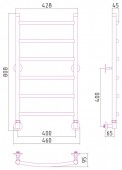 Стилье (Сунержа) Аксиома 00020-8040 | водяной полотенцесушитель 800х400