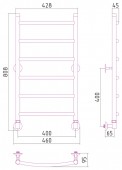 Стилье (Сунержа) Аксиома 00020-8040 | водяной полотенцесушитель 800х400