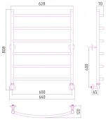 Стилье (Сунержа) Аксиома 00020-8060 | водяной полотенцесушитель 800х600