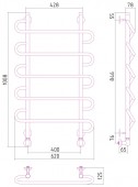 Стилье (Сунержа) Деко Люкс 00022-1060 | водяной полотенцесушитель 1000х600