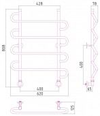 Стилье (Сунержа) Деко Люкс 00022-8060 | водяной полотенцесушитель 800х600