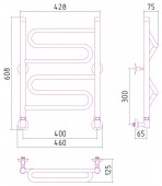 Стилье (Сунержа) Вариация 00021-6040 | водяной полотенцесушитель 600х400