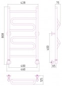 Стилье (Сунержа) Вариация 00021-8040 | водяной полотенцесушитель 800х400