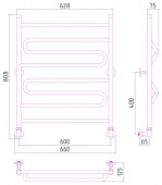 Стилье (Сунержа) Вариация 00021-8060 | водяной полотенцесушитель 800х600