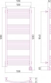 Сунержа Аркус 00-0533-1250 | электрический полотенцесушитель 1200x500 (правый)