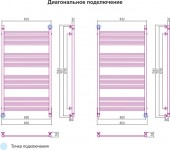 Сунержа Богема 00-0102-1580 | водяной полотенцесушитель 1500x800 (перемычка прямая)
