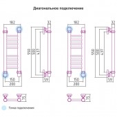 Сунержа Богема 00-0102-5015 | водяной полотенцесушитель 500x150 (перемычка прямая)