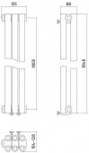 Сунержа Эстет 00-0330-1803 | дизайн-радиатор 1800x135(3 секции)