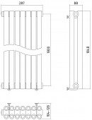 Сунержа Эстет 00-0330-1807 | дизайн-радиатор 1800x287(7 секций)