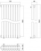 Сунержа Эстет 00-0330-1808 | дизайн-радиатор 1800x325(8 секций)