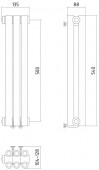 Сунержа Эстет 00-0300-5003 | дизайн-радиатор 500х120