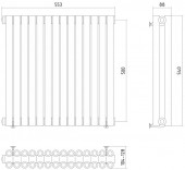 Сунержа Эстет 00-0300-5014 | дизайн-радиатор 500х560