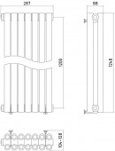 Сунержа Эстет 00-0330-1207 | дизайн-радиатор 1200x287(7 секций)