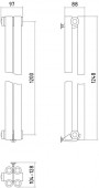 Сунержа Эстет 00-0330-1202 | дизайн-радиатор 1200x97(2 секции)