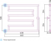 Сунержа High-Tech L 00-0052-5065 | водяной полотенцесушитель 500x650