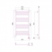 Сунержа Модус 00-0521-1050 | электрический полотенцесушитель 1000x500