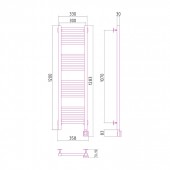 Сунержа Модус 00-0527-1230 | электрический полотенцесушитель 1200x300 скрытое подключение