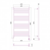 Сунержа Модус 00-0521-1260 | электрический полотенцесушитель 1200x600