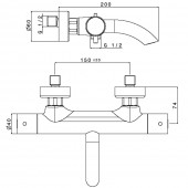 Teka Pacific 77.101.02.00 | термостатический смеситель для ванны и душа 