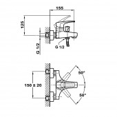 Teka MB2 40.121.02 | смеситель для ванны и душа