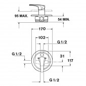 Teka MB2 40.171.02 | смеситель для ванны и душа