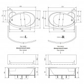 Акриловая гидромассажная ванна Thermolux Infinity Mini 170х105 Standart Plus