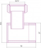 Сунержа 00-1505-0134 | уголок переходной 1" нар.р. - 3/4" н/г