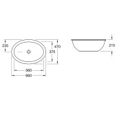 Villeroy & Boch Loop&Friends 616130R1 | раковина встраиваемая снизу (альпийский белый CeramicPlus)