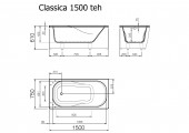 Vispool Classica 150 | мармориловая ванна 1500х750