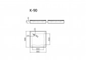 K-90 Vispool | душевой поддон мармориловый 90x90 квадратный